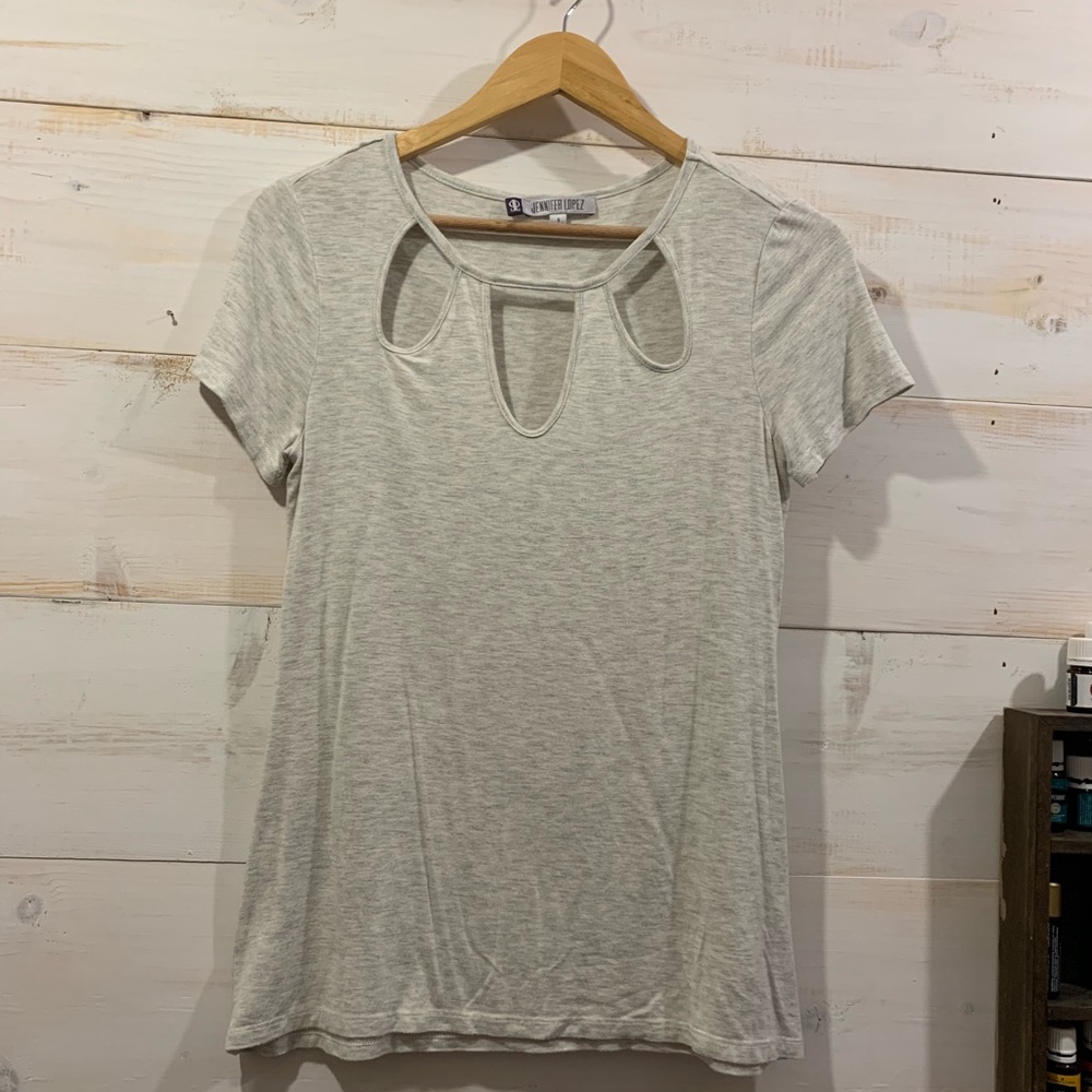 Jennifer Lopez size small cutout neck T-shirt
